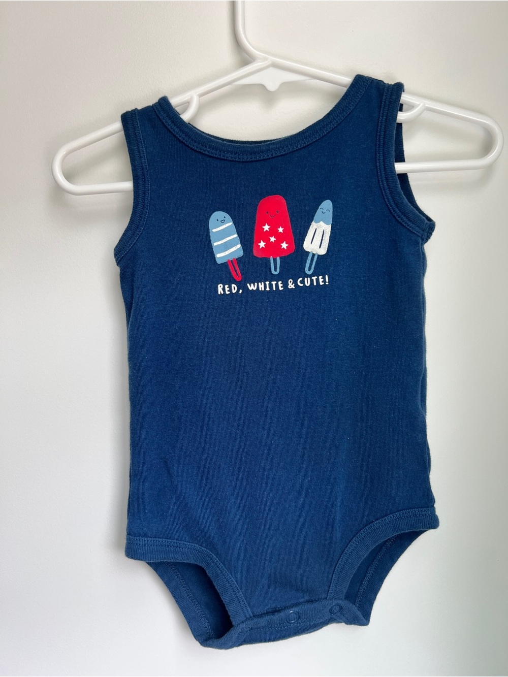 Carter’s “Red, White & Cute” Popsicle Tank Bodysuit | 6-9 Months